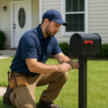 Professional mailbox repair technician in Minneapolis